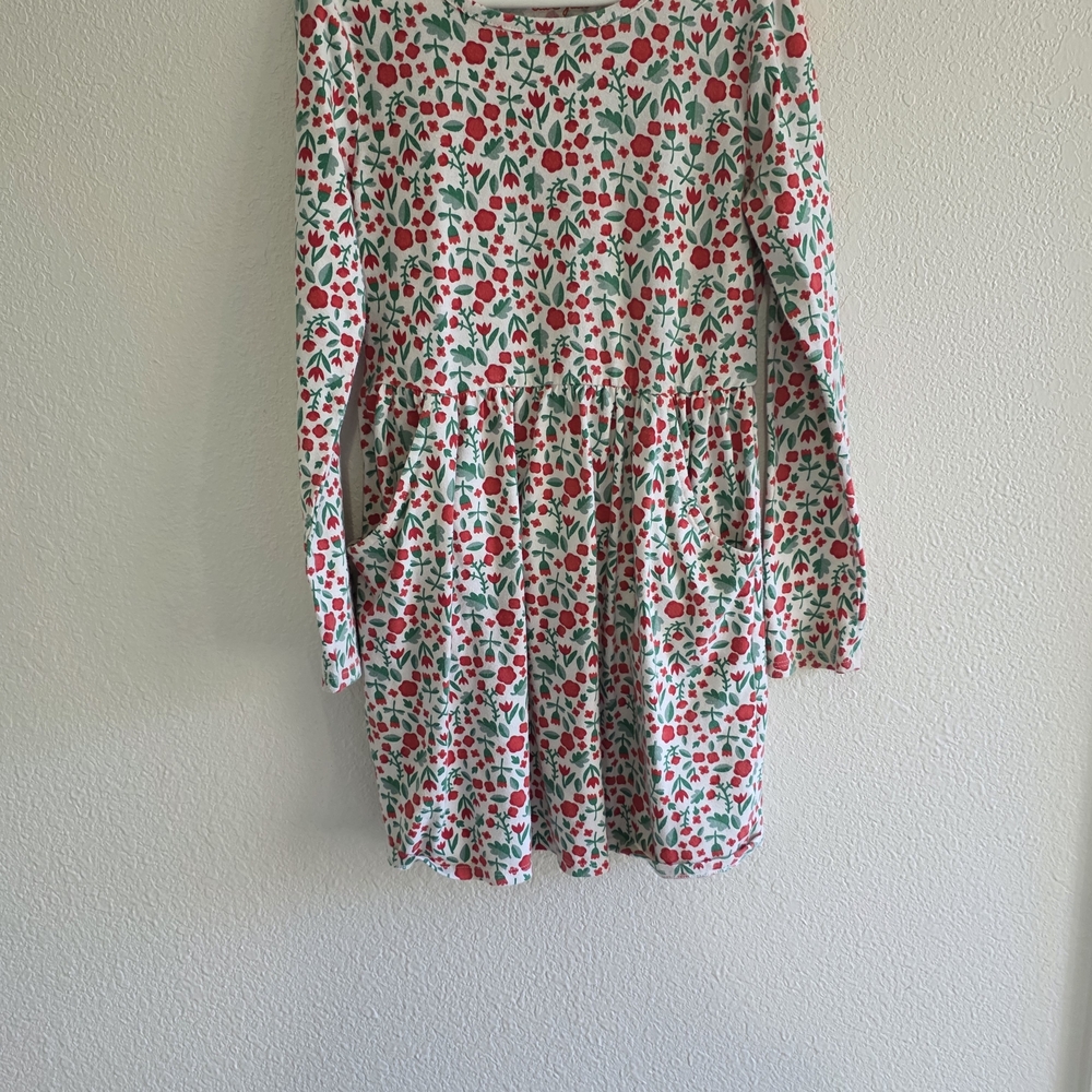 Cat & Jack Floral Kids Dress - Red and Green